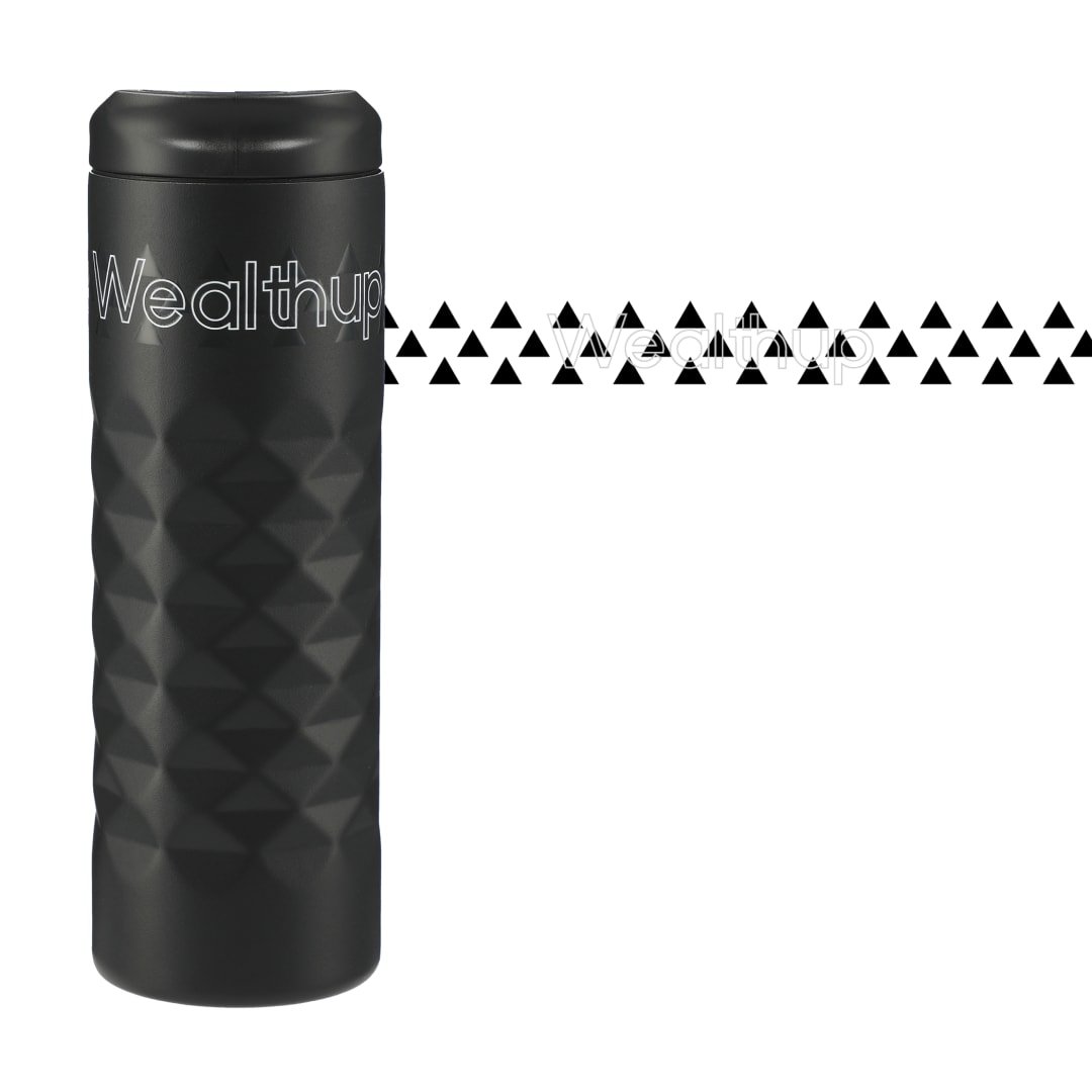 Front View of Black elleven™ Leak Proof Copper Vacuum Tumbler 16oz