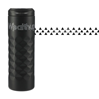 Front View of Black elleven™ Leak Proof Copper Vacuum Tumbler 16oz
