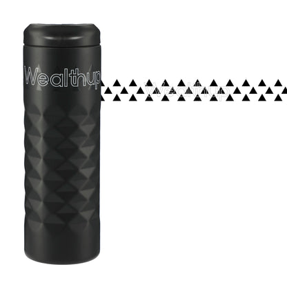 Front View of Black elleven™ Leak Proof Copper Vacuum Tumbler 16oz