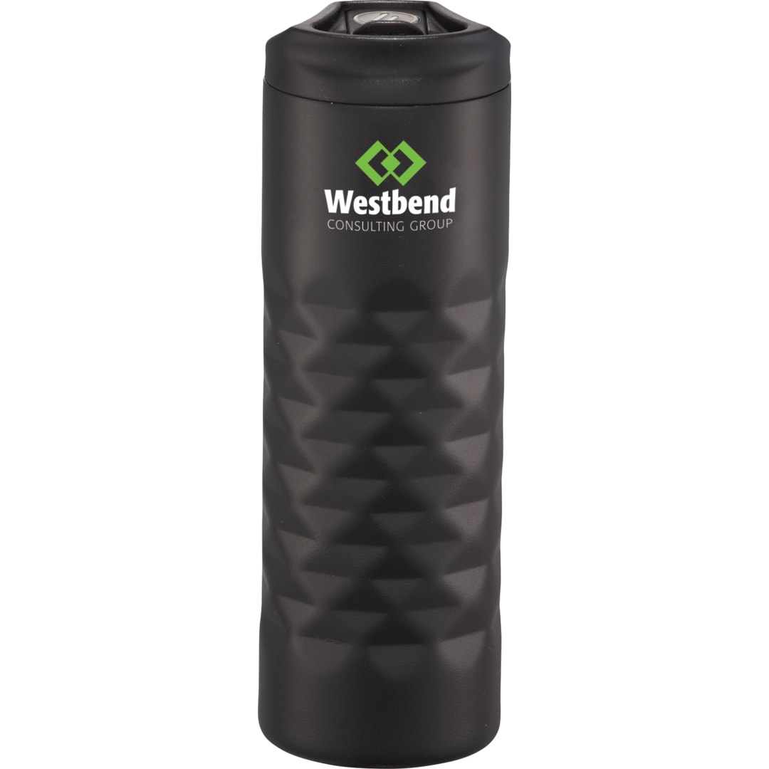 Front View of Black elleven™ Leak Proof Copper Vacuum Tumbler 16oz