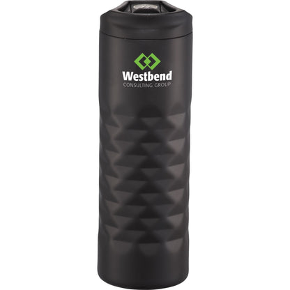 Front View of Black elleven™ Leak Proof Copper Vacuum Tumbler 16oz
