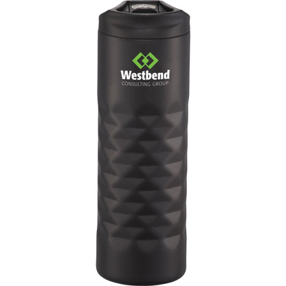 Front View of Black elleven™ Leak Proof Copper Vacuum Tumbler 16oz