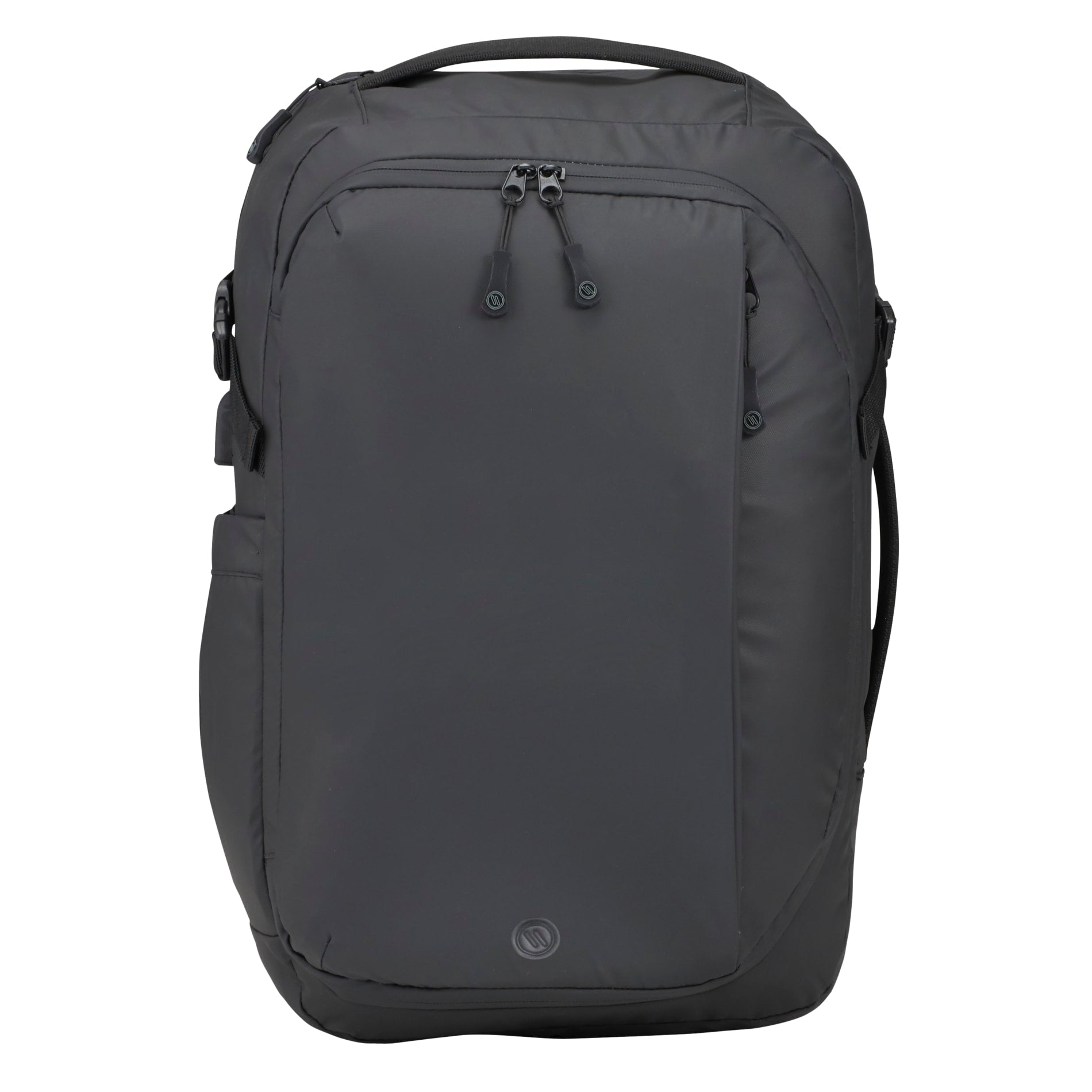 Front View of Black elleven™ Numinous 15" Computer Travel Backpack plain