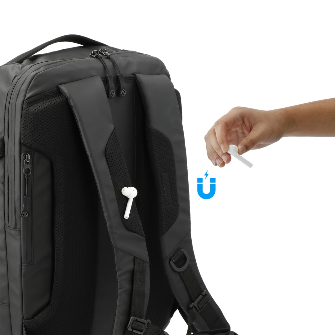 Front View of Black elleven™ Numinous 15" Computer Travel Backpack