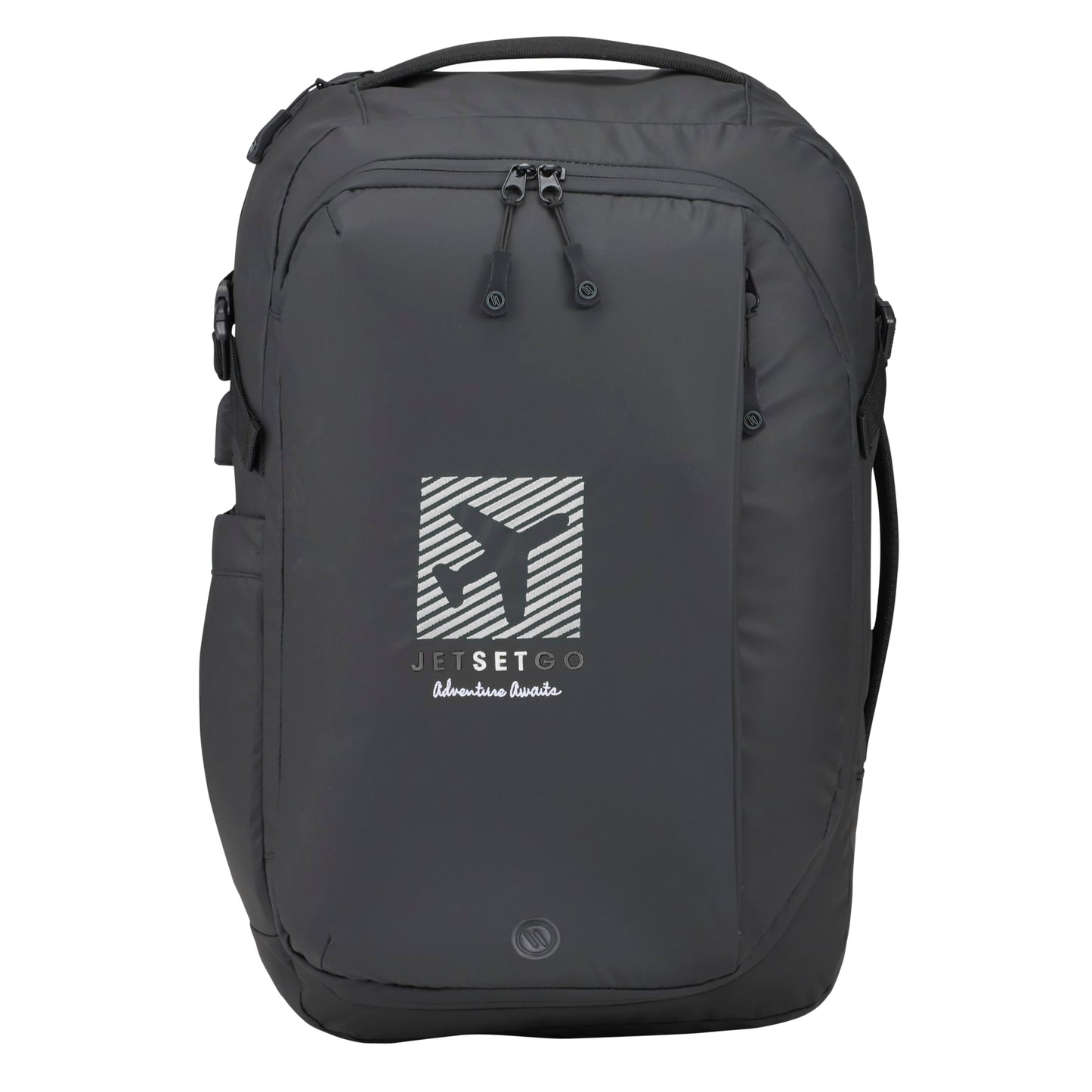 Front View of Black elleven™ Numinous 15" Computer Travel Backpack
