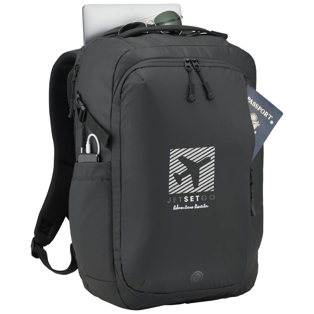 Front View of Black elleven™ Numinous 15" Computer Travel Backpack