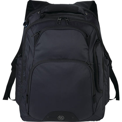 Front View of Black elleven™ Rutter TSA 17" Computer Backpack plain