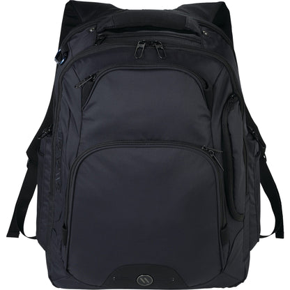 Front View of Black elleven™ Rutter TSA 17" Computer Backpack plain