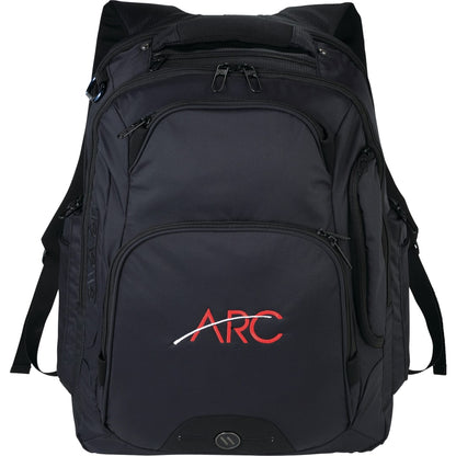 Front View of Black elleven™ Rutter TSA 17" Computer Backpack