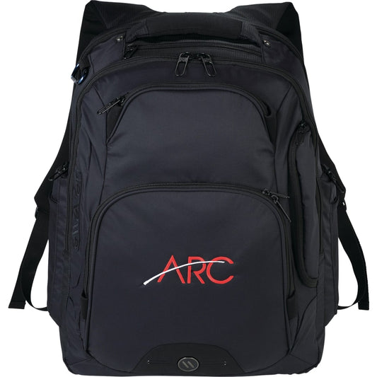 Front View of Black elleven™ Rutter TSA 17" Computer Backpack