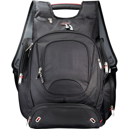 Front View of Black elleven™ TSA 17" Computer Backpack plain