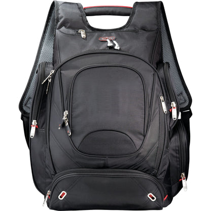 Front View of Black elleven™ TSA 17" Computer Backpack plain