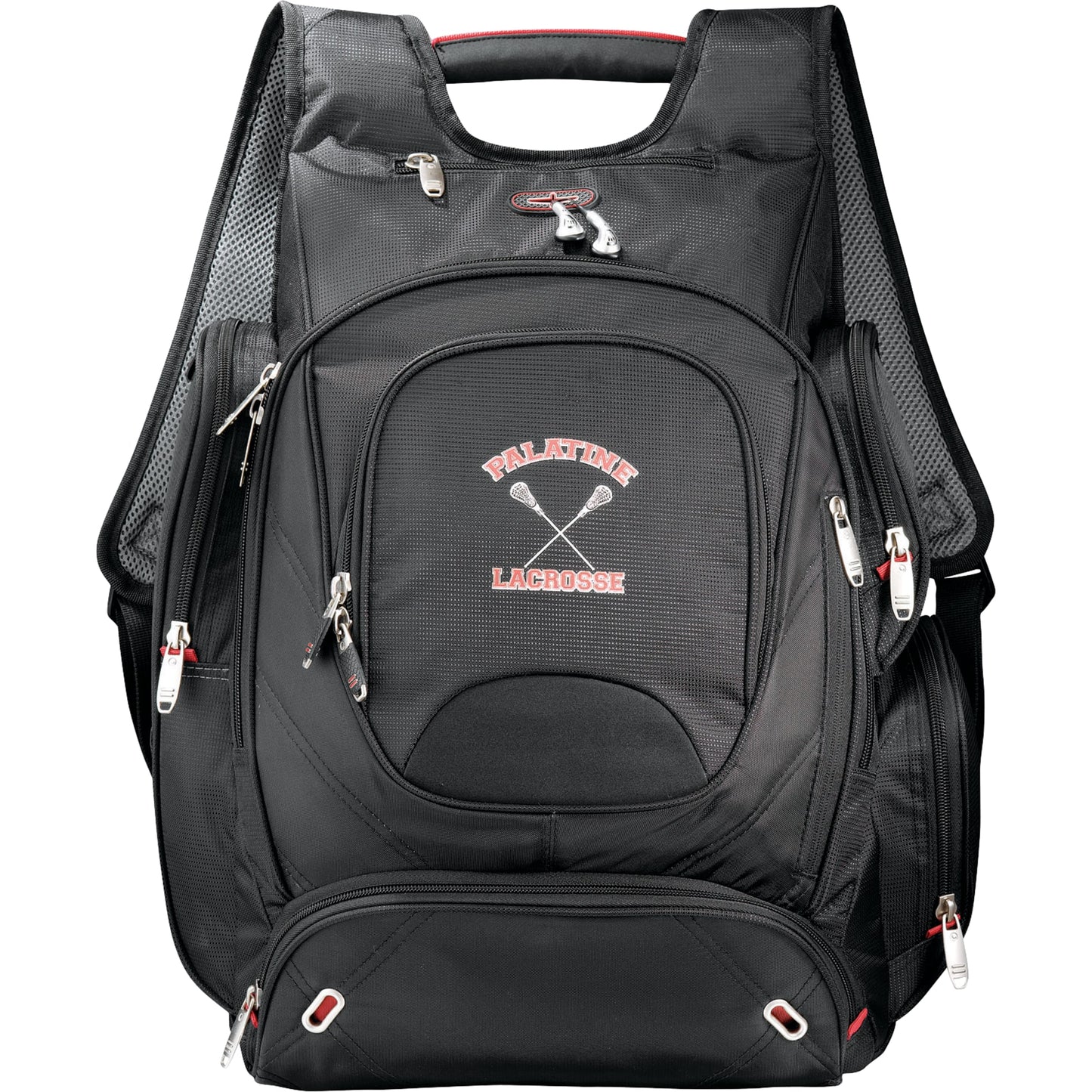 Front View of Black elleven™ TSA 17" Computer Backpack