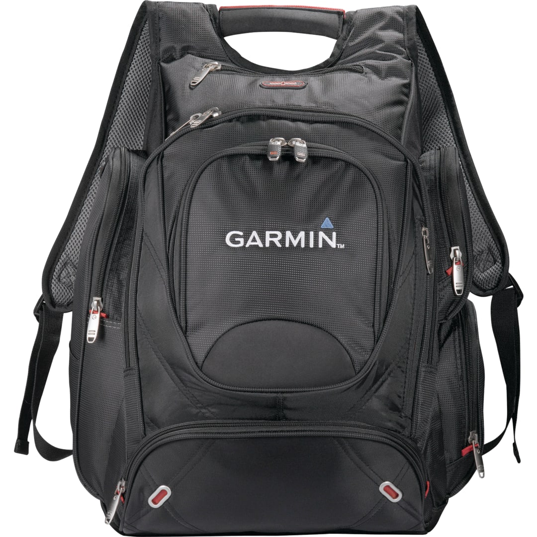 Front View of Black elleven™ TSA 17" Computer Backpack