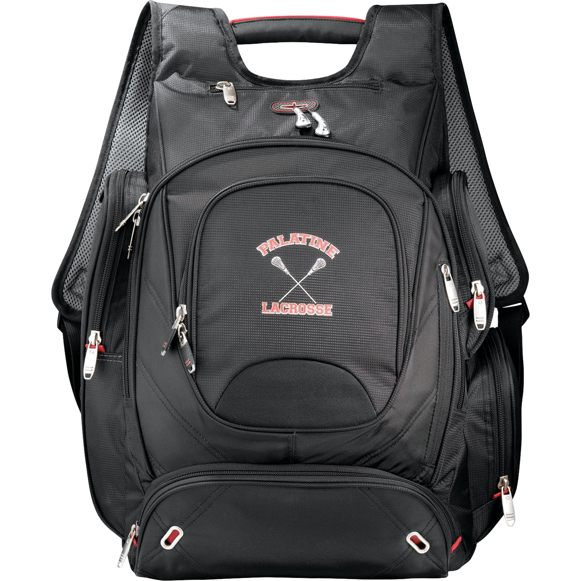 Front View of Black elleven™ TSA 17" Computer Backpack