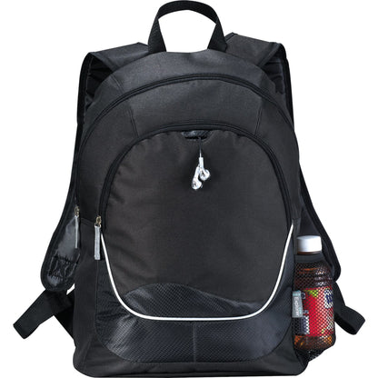 Front View of Black Explorer Backpack plain