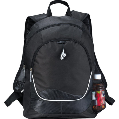 Front View of Black Explorer Backpack plain