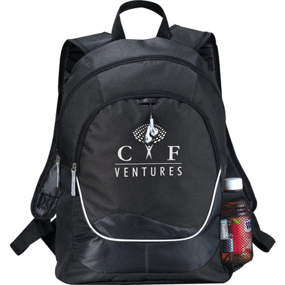 Front View of Black Explorer Backpack