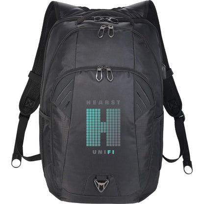 Front View of Black Foyager TSA 15" Computer Backpack