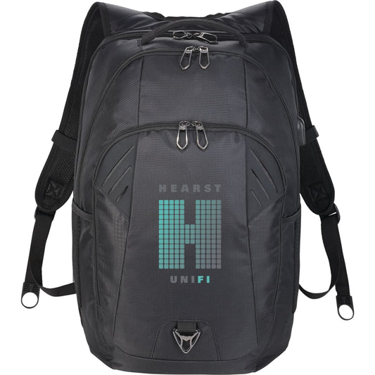 Front View of Black Foyager TSA 15" Computer Backpack