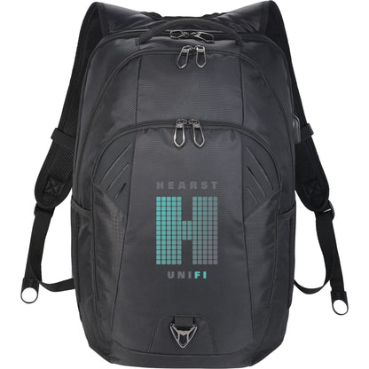 Front View of Black Foyager TSA 15" Computer Backpack