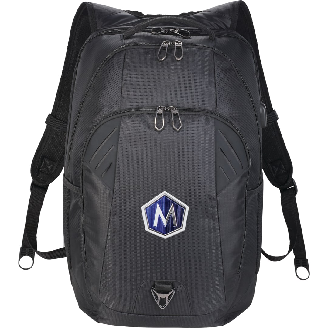 Front View of Black Foyager TSA 15" Computer Backpack