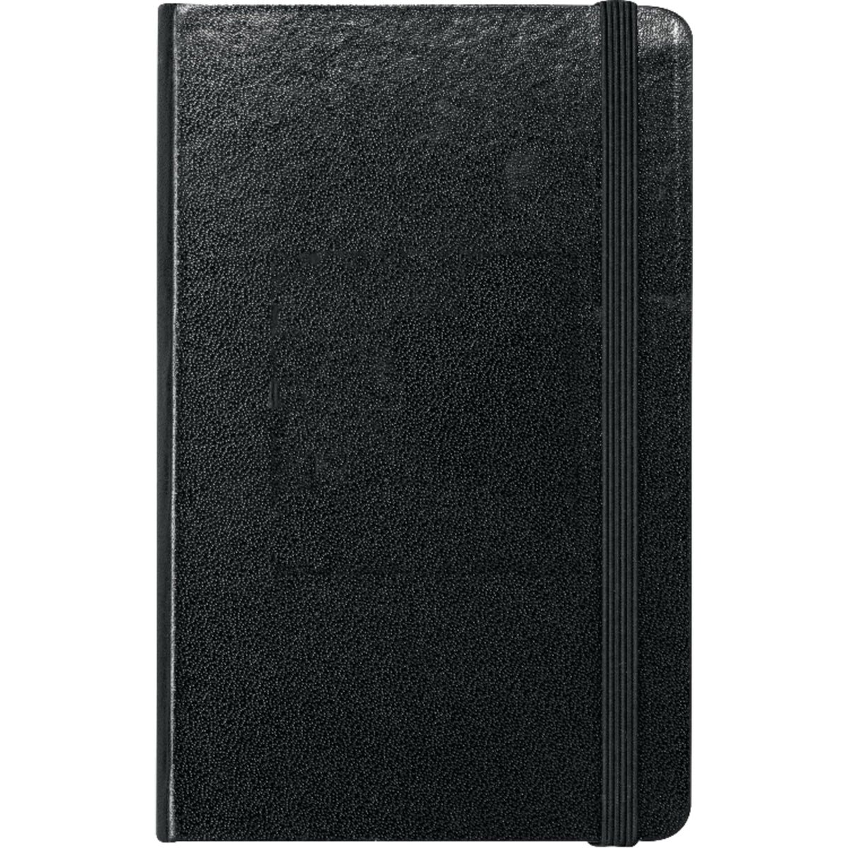 Front View of Black FSC® Mix 3.5" x 5" Ambassador Pocket Bound Journal plain