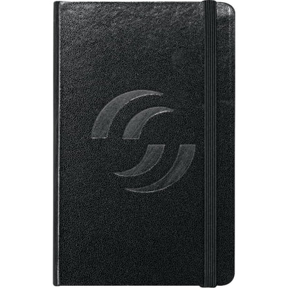 Front View of Black FSC® Mix 3.5" x 5" Ambassador Pocket Bound Journal