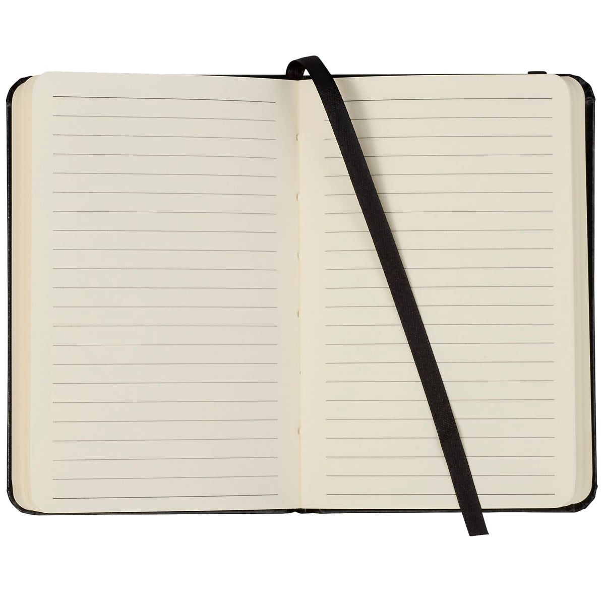 Front View of Black FSC® Mix 3.5" x 5" Ambassador Pocket Bound Journal