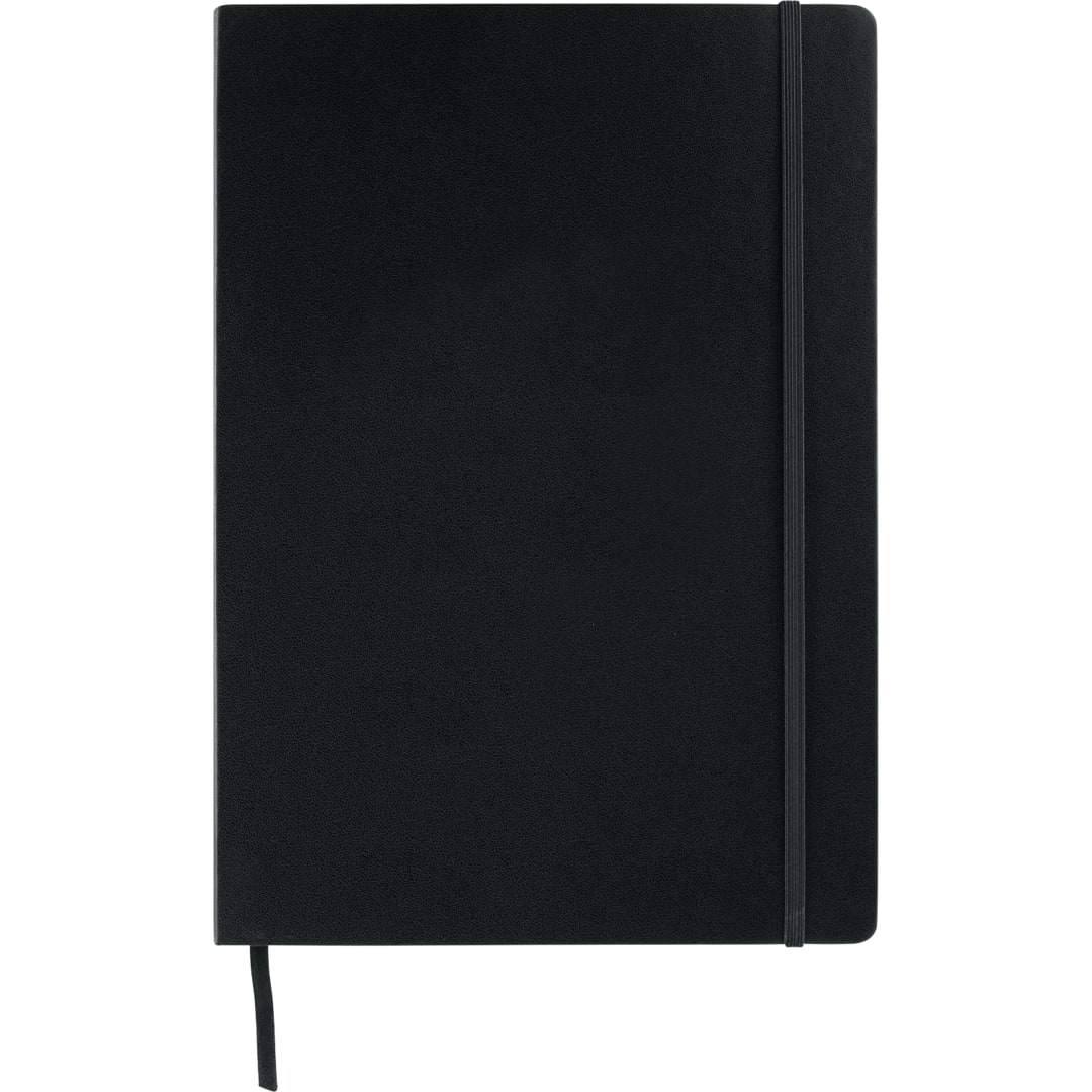 Front View of Black FSC® Mix 8" x 11.5" Ambassador Large Journal plain