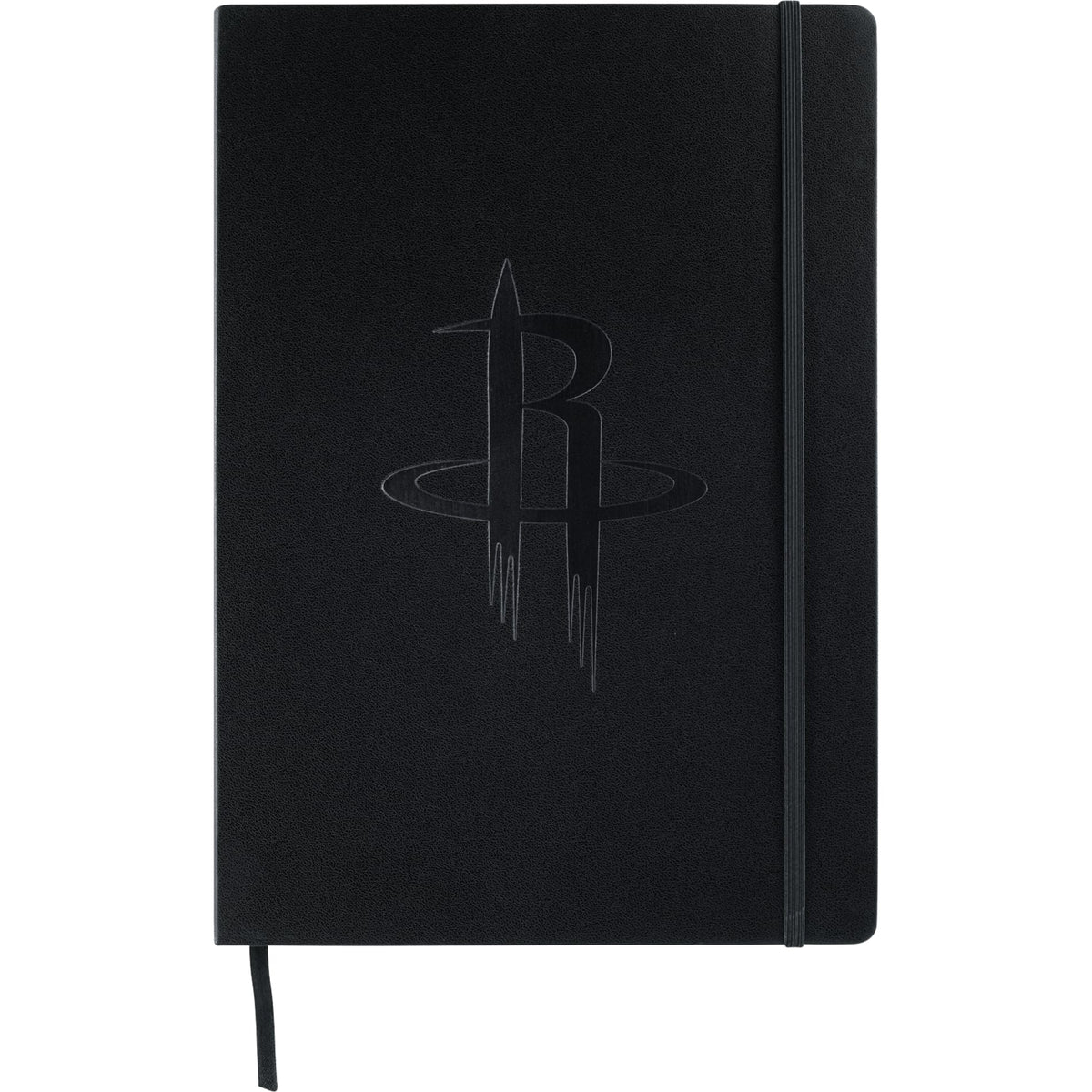 Front View of Black FSC® Mix 8" x 11.5" Ambassador Large Journal