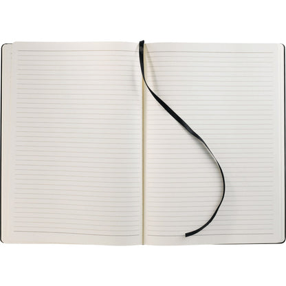 Front View of Black FSC® Mix 8" x 11.5" Ambassador Large Journal