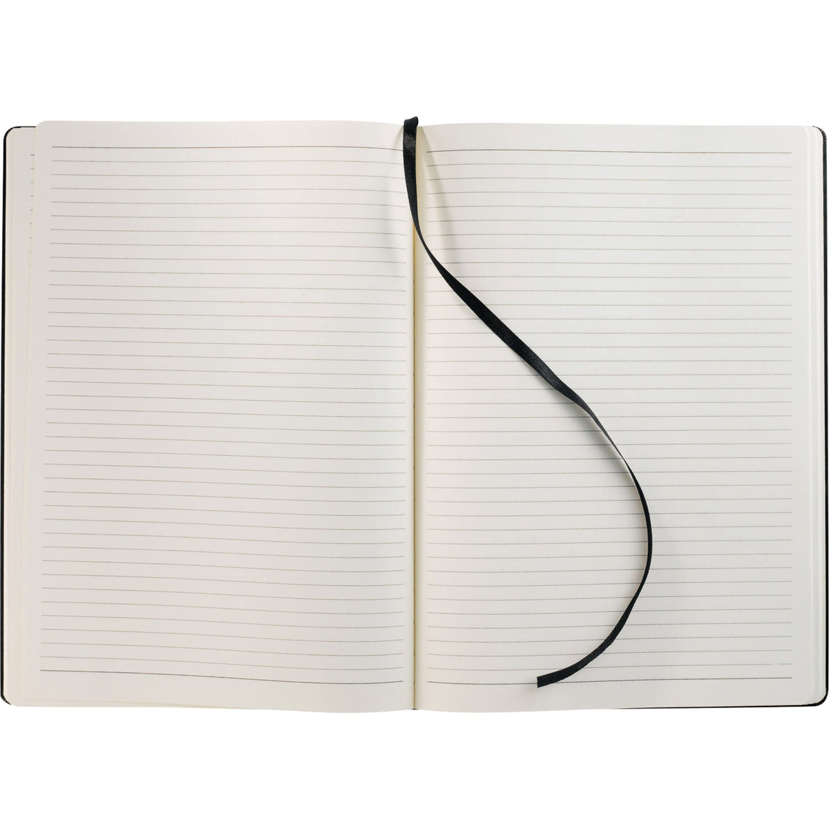 Front View of Black FSC® Mix 8" x 11.5" Ambassador Large Journal