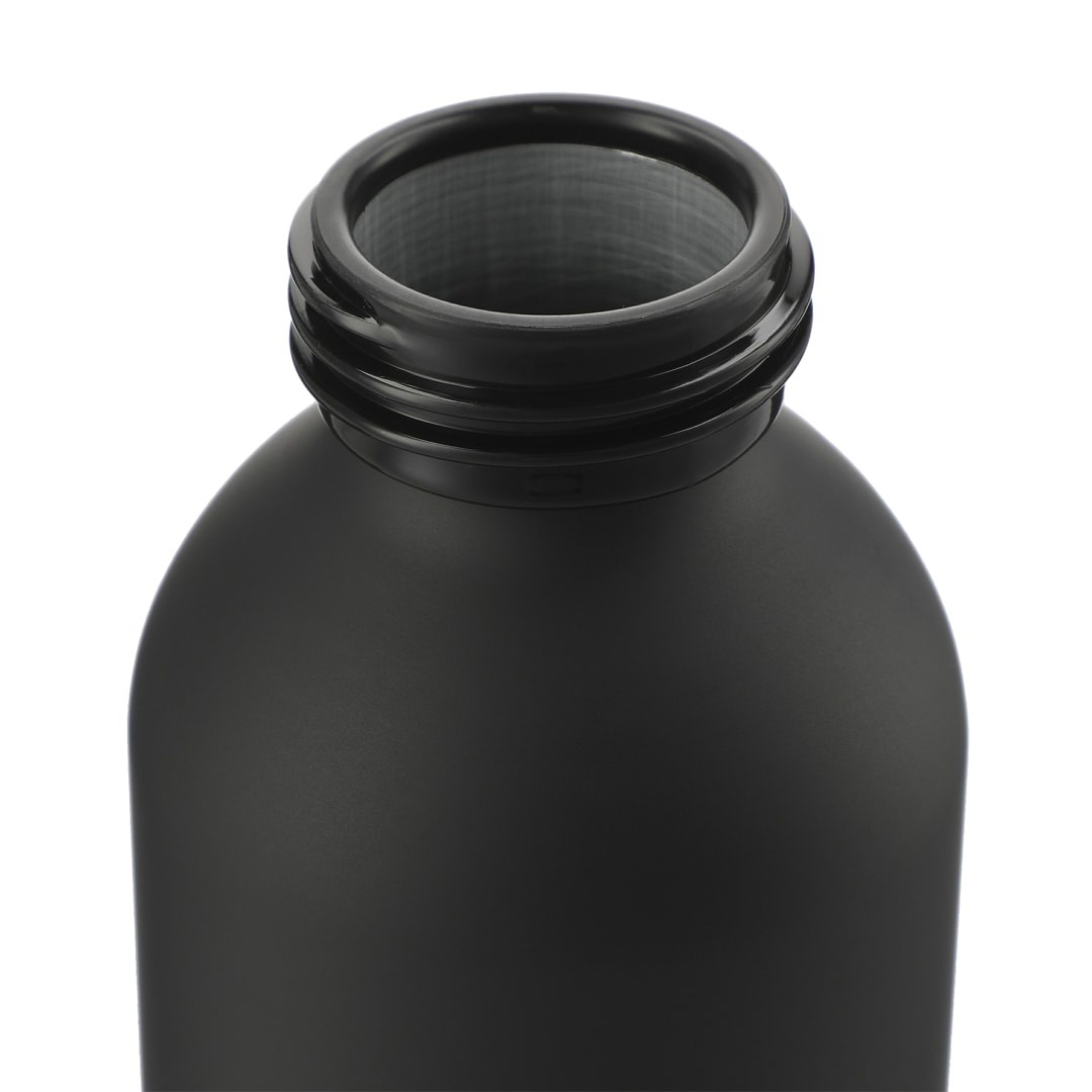 Front View of Black FSC®100% Bamboo lid Ryze 22oz Aluminum Bottle