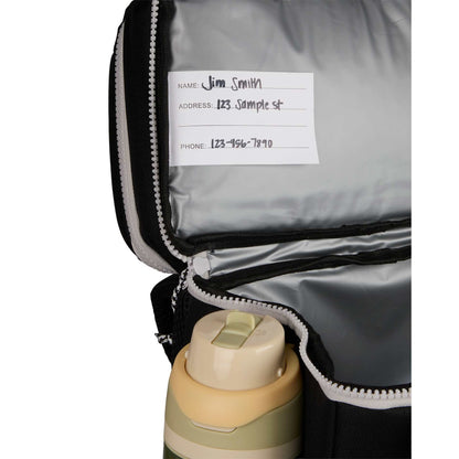 Front View of Black Glacial RPET Backpack Cooler