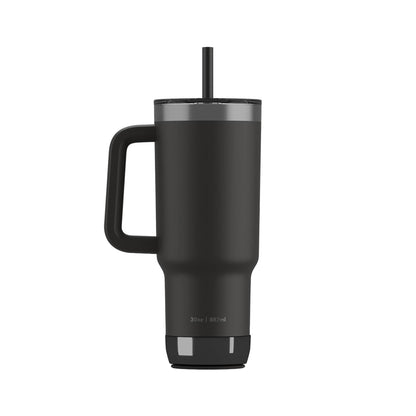 Front View of Black HidrateSpark Pro 2 Tumbler 30oz plain