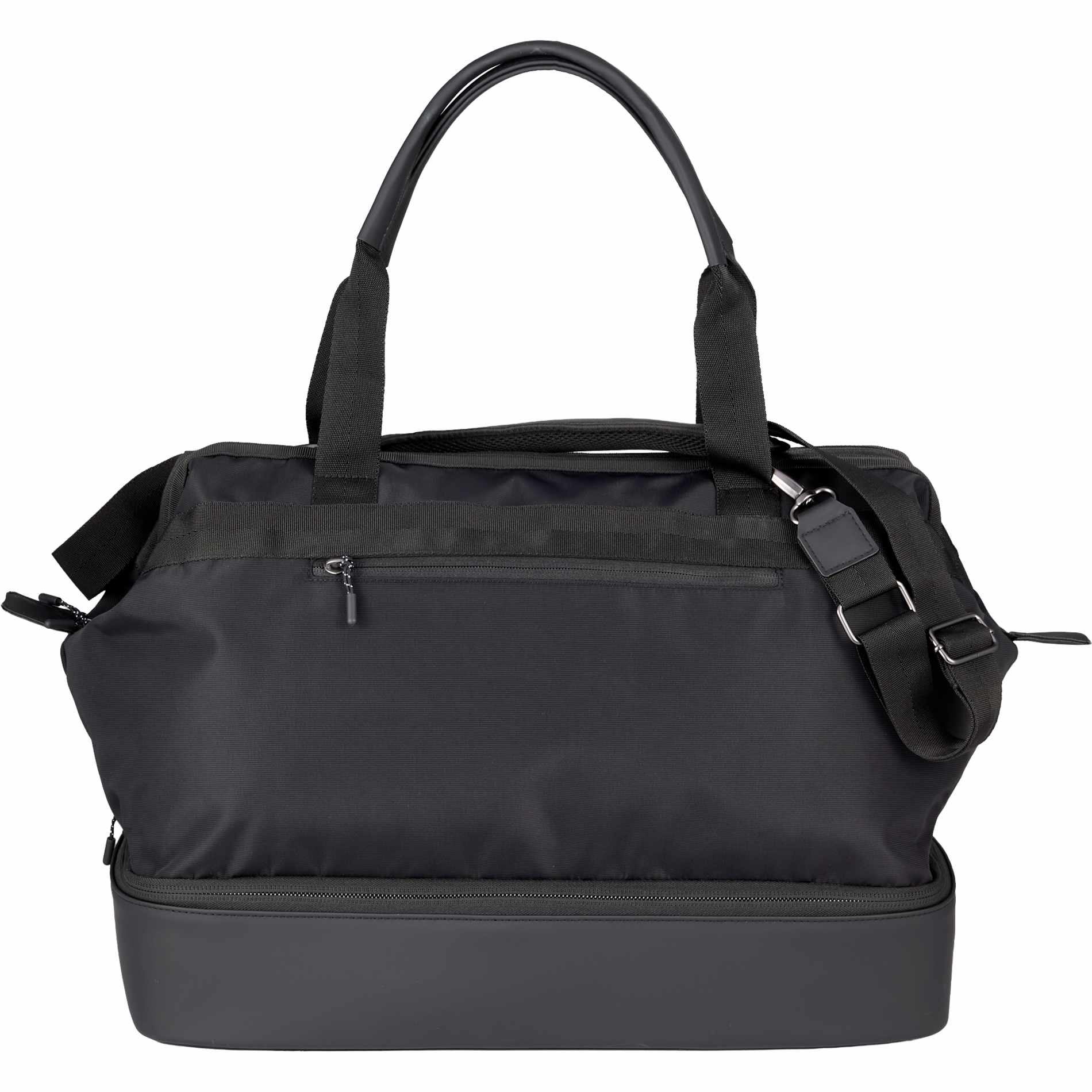 Front View of Black High Sierra Courier Duffle plain