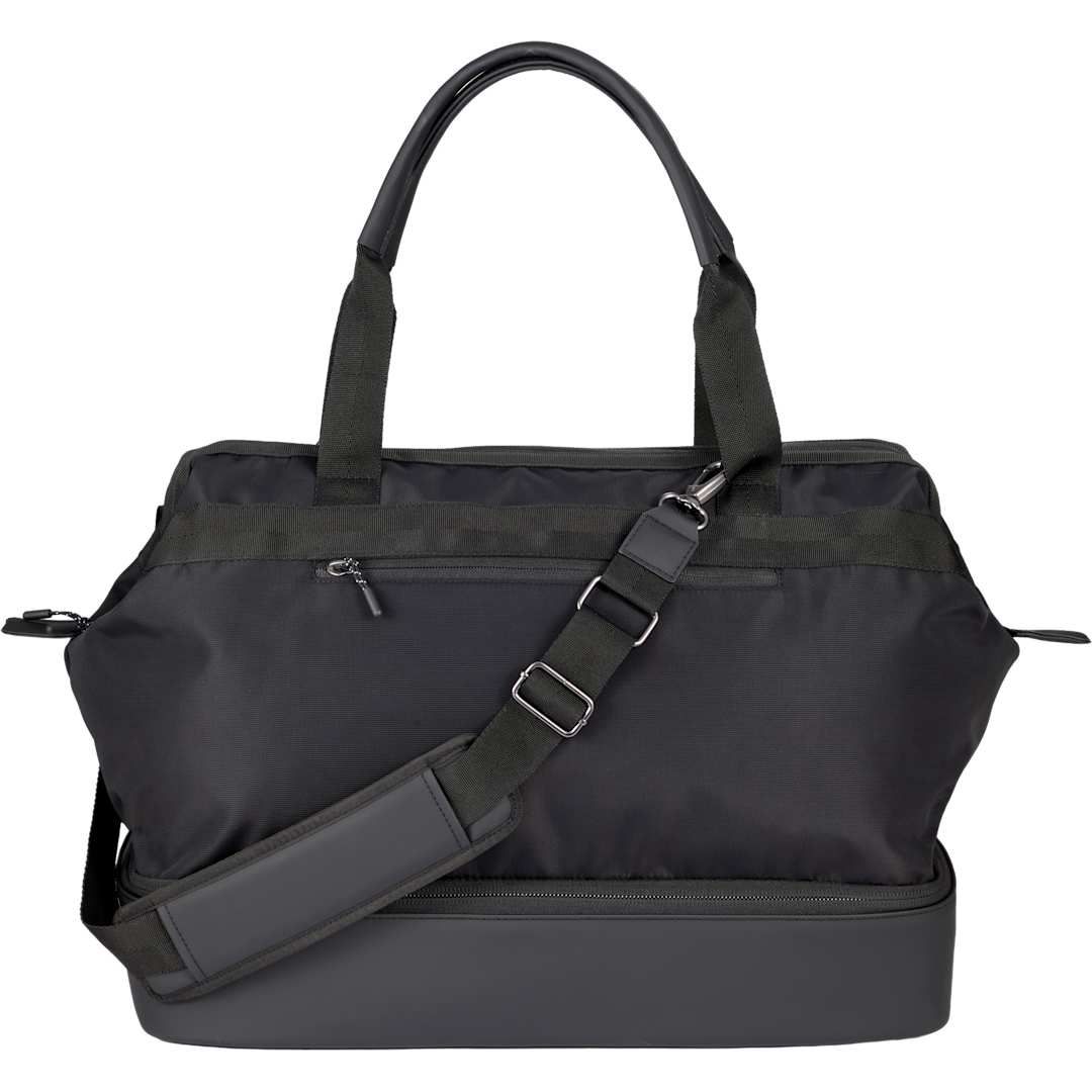 Front View of Black High Sierra Courier Duffle plain
