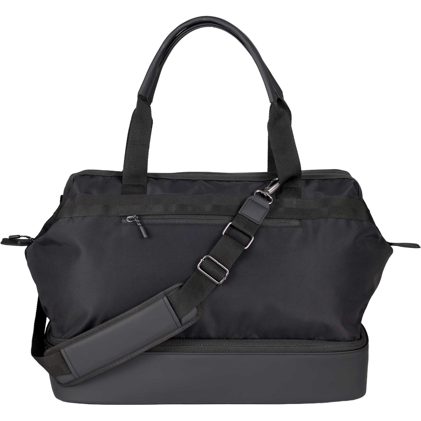 Front View of Black High Sierra Courier Duffle plain