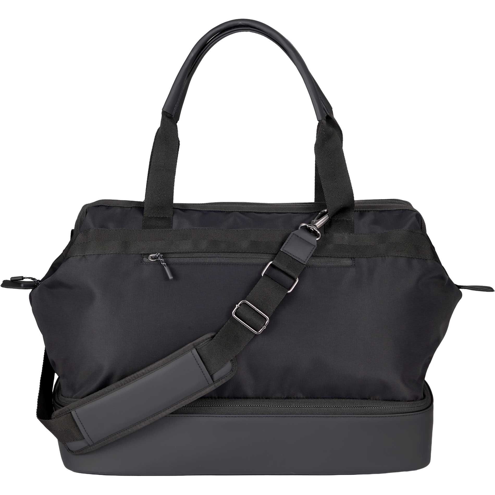 Front View of Black High Sierra Courier Duffle plain