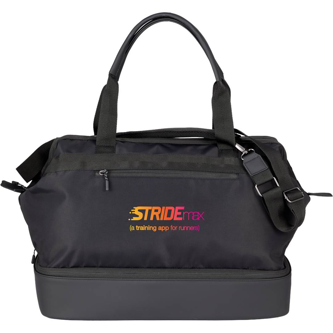 Front View of Black High Sierra Courier Duffle