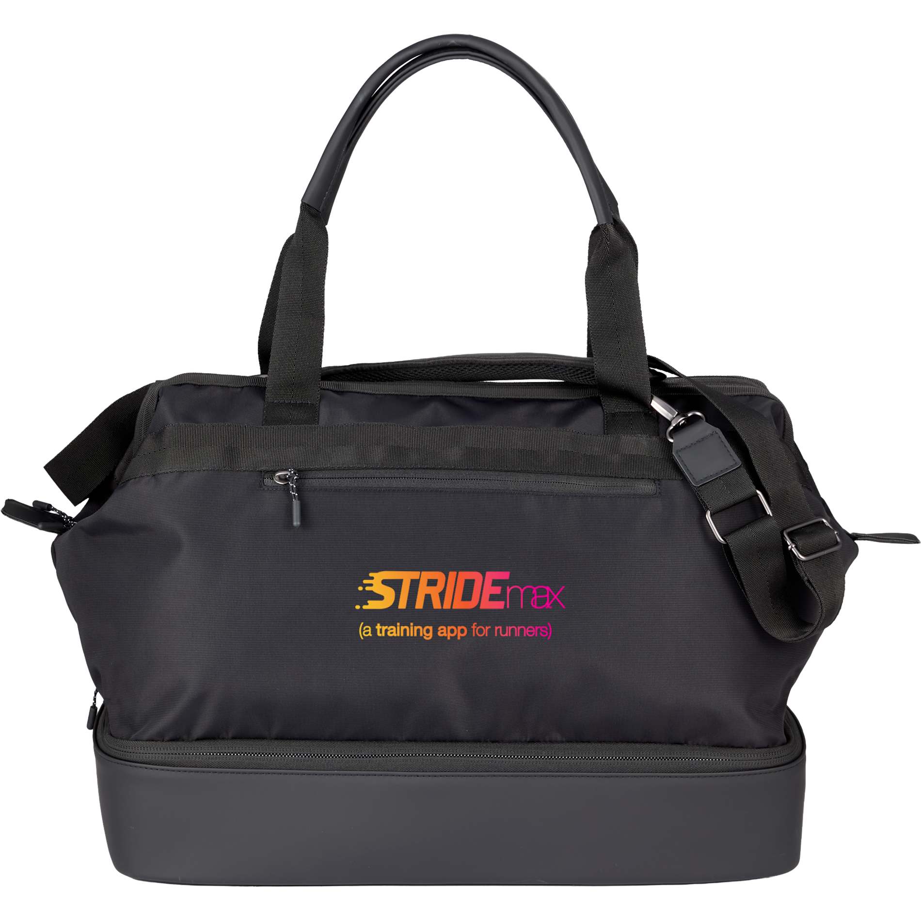 Front View of Black High Sierra Courier Duffle