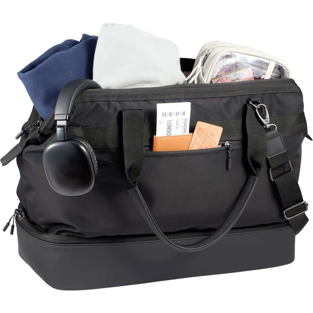 Front View of Black High Sierra Courier Duffle