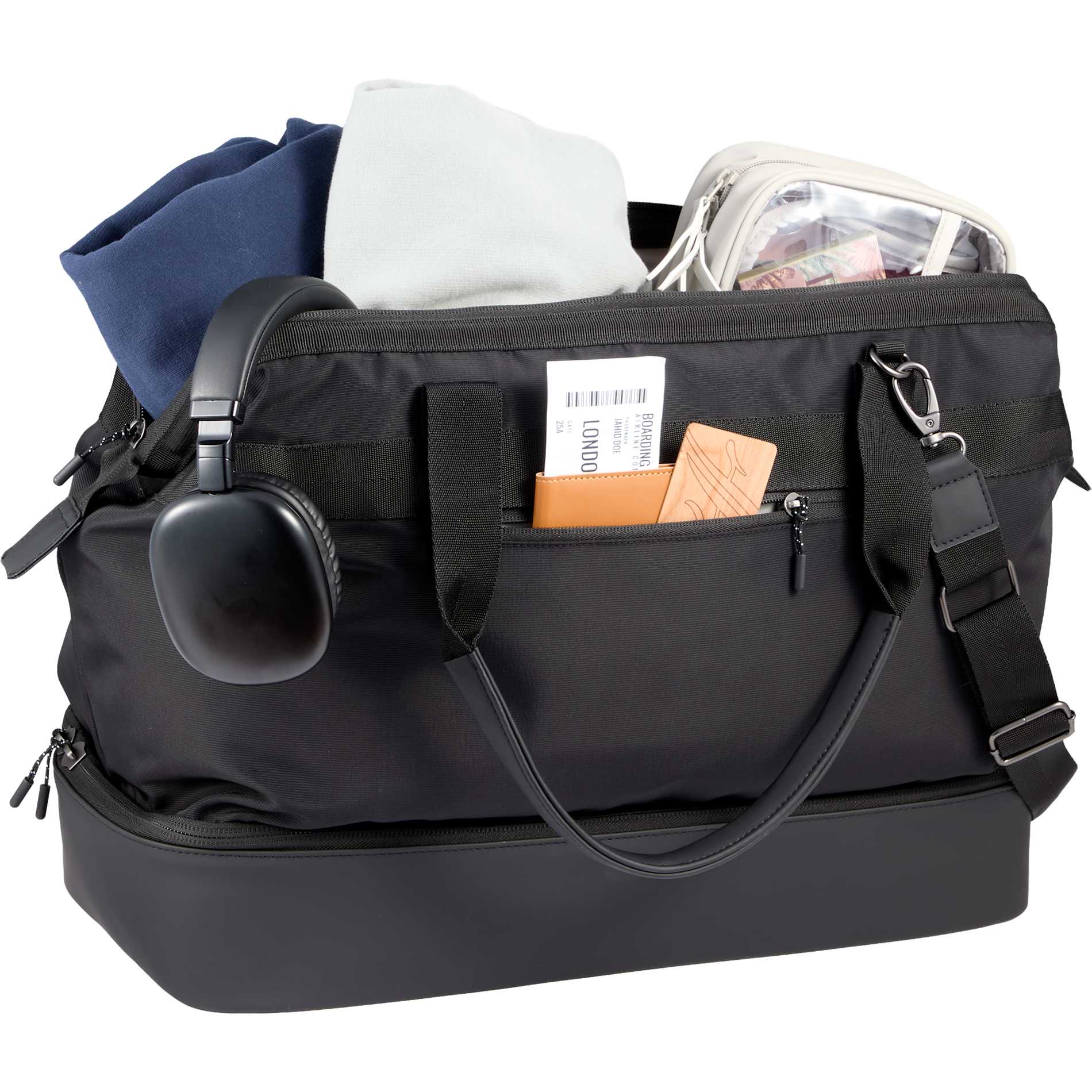 Front View of Black High Sierra Courier Duffle