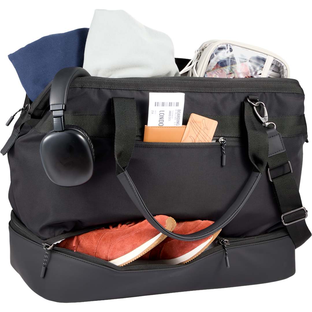 Front View of Black High Sierra Courier Duffle