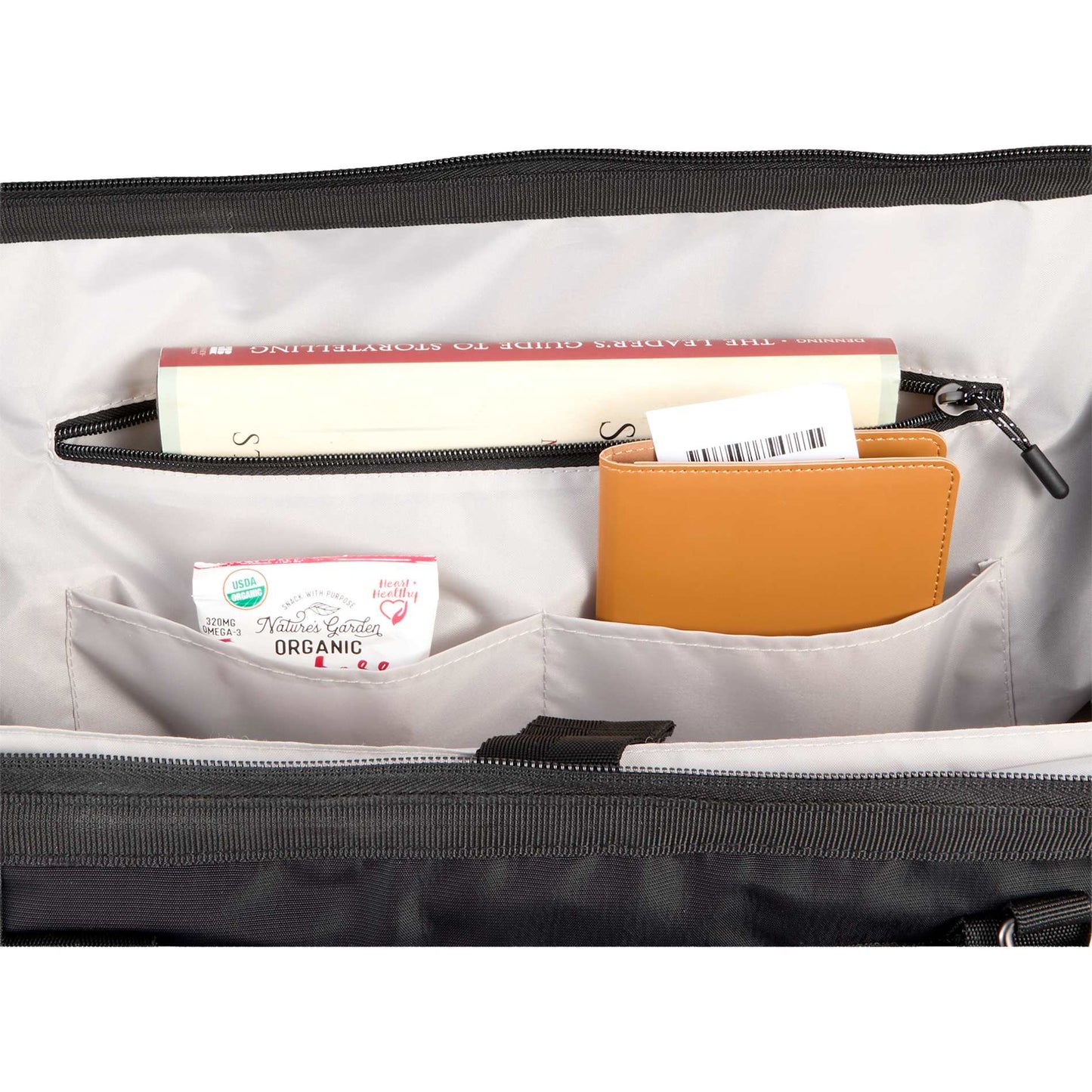 Front View of Black High Sierra Courier Duffle