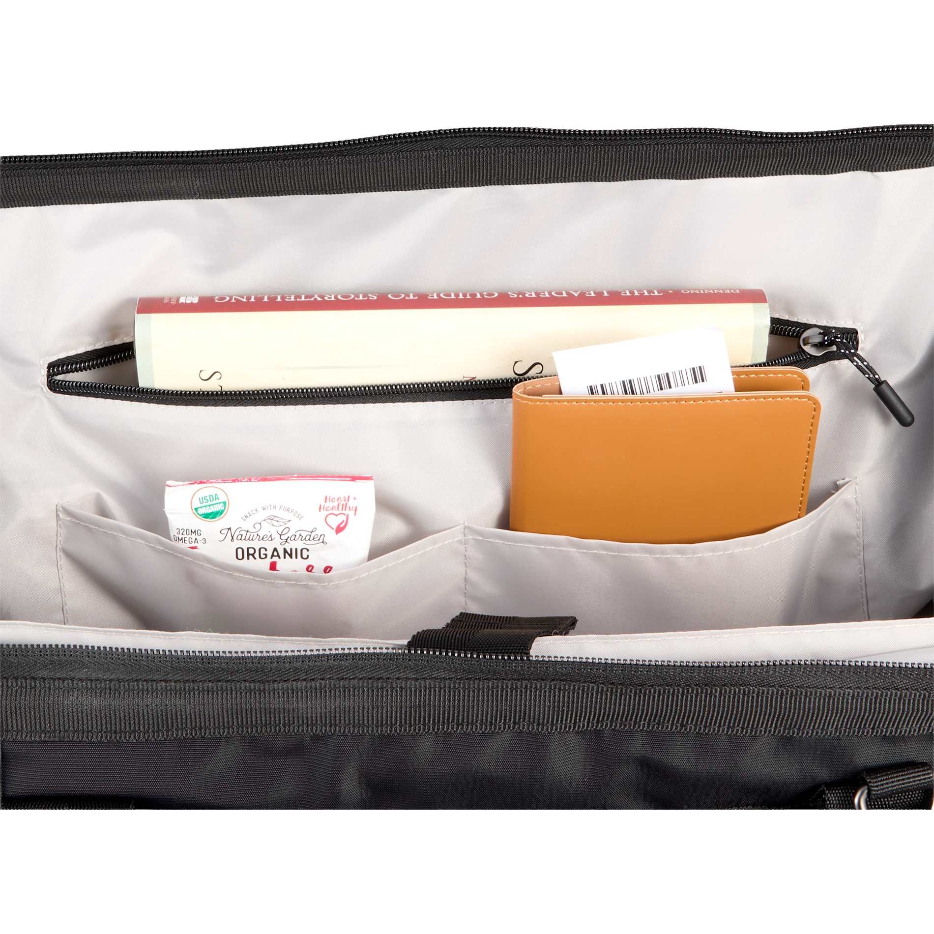 Front View of Black High Sierra Courier Duffle