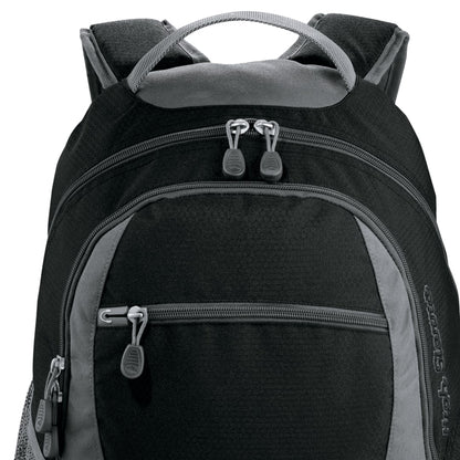 Front View of Black High Sierra Curve Backpack plain
