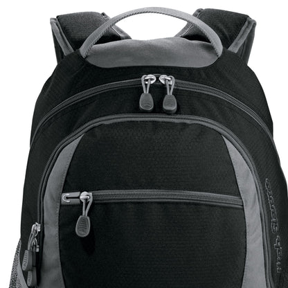 Front View of Black High Sierra Curve Backpack plain
