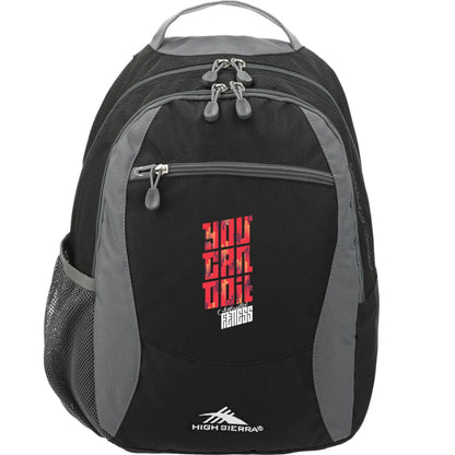 Front View of Black High Sierra Curve Backpack